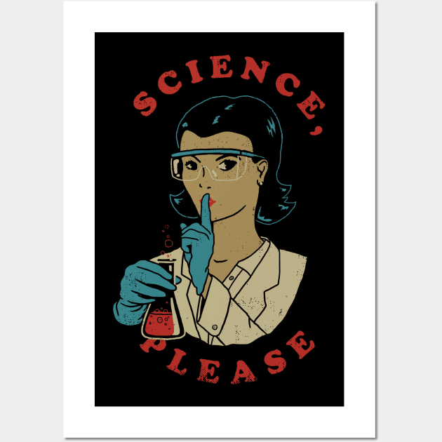 Science Please Female Scientist Wall Art by vo_maria
